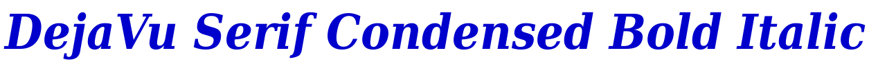 DejaVu Serif Condensed Bold Italic шрифт